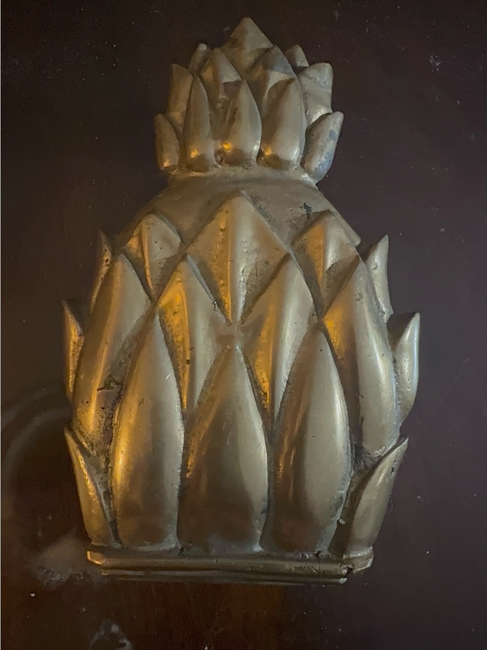 Gold Pineapple brass door knocker - Decorative Home Accent